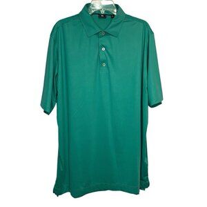 FJ Foot Joy Performance Golf Polo Shirt Size XL Green Stretch Short Sleeve